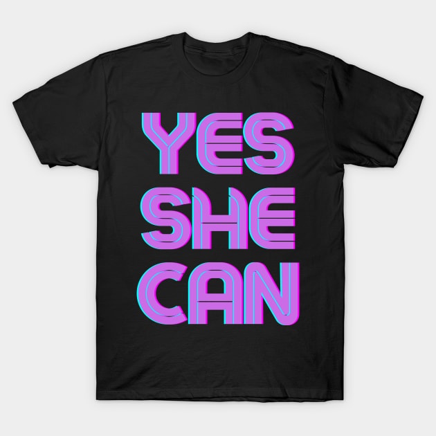 yes she can T-Shirt by MGuyerArt